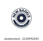 Bagels and Donut Logo Design with Creative Modern Trendy Typography and Black Colors