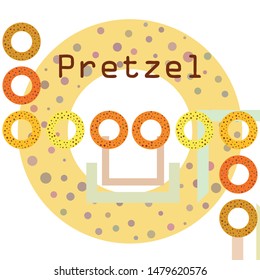 Bagels with poppy and sesame seeds flat design. Vector illustration of bakery products. Eating fresh and tasty bread.