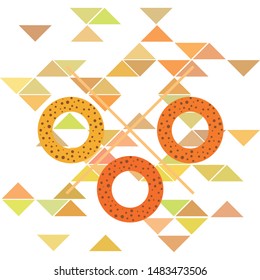 Bagels with poppy and sesame seeds flat design. Vector illustration of bakery products. Eating fresh and tasty bread.