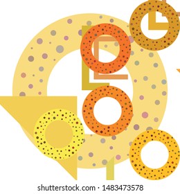 Bagels with poppy and sesame seeds flat design. Vector illustration of bakery products. Eating fresh and tasty bread.