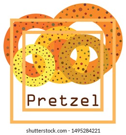 Bagels with poppy and sesame seeds flat design. Vector illustration of bakery products. Eating fresh and tasty bread.