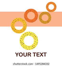 Bagels with poppy and sesame seeds flat design. Vector illustration of bakery products. Eating fresh and tasty bread.