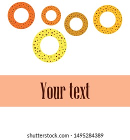 Bagels with poppy and sesame seeds flat design. Vector illustration of bakery products. Eating fresh and tasty bread.