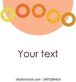 Bagels with poppy and sesame seeds flat design. Vector illustration of bakery products. Eating fresh and tasty bread.