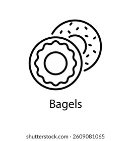 Bagels vector icon stock illustration