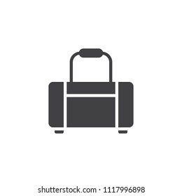 Baggage bag vector icon. filled flat sign for mobile concept and web design. Luggage simple solid icon. Symbol, logo illustration. Pixel perfect vector graphics
