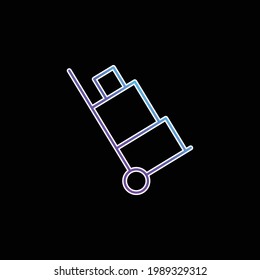 Baggage blue gradient vector icon