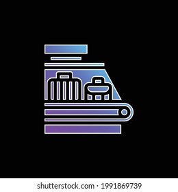 Baggage blue gradient vector icon