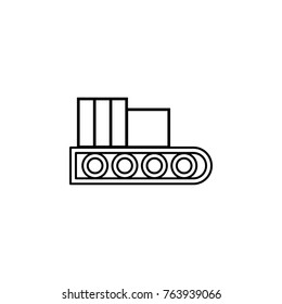 baggage carousel icon on white background