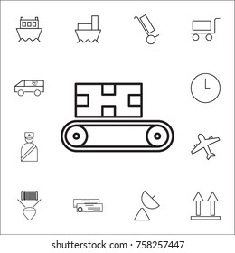 baggage carousel icon. Set of Logistic icons. Premium quality graphic design. Signs, outline symbols collection, simple thin line icon for websites, web design, mobile app icon on white background