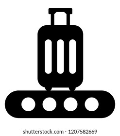 
A baggage carousel for luggage delivery 
