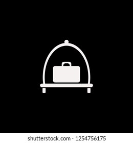 Baggage cart vector icon. flat Baggage cart design. Baggage cart illustration for graphic 