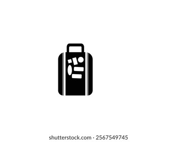 Baggage Claim. Conveyor Belt With Luggage In Airport Travel bags vector set Baggage Airport People Briefcase. Icon with reflection on white background. Air Travel Thin Line Icons  Editable Stroke