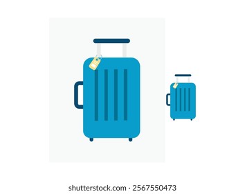 Baggage Claim. Conveyor Belt With Luggage In Airport Travel bags vector set Baggage Airport People Briefcase. Icon with reflection on white background. Air Travel Thin Line Icons  Editable Stroke