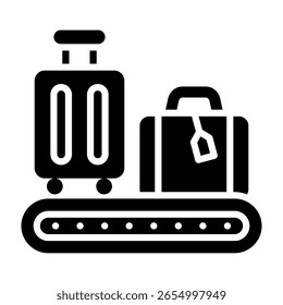 Vektorgrafik mit dem Symbol für Gepäckansprüche