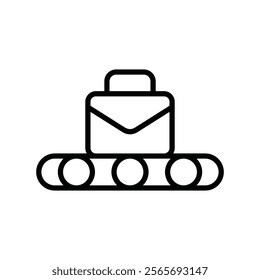 baggage claim icon line vector design template with trendy style