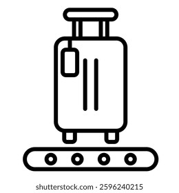 Baggage Claim icon line vector illustration