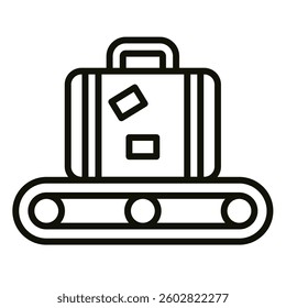 Baggage Claim icon line vector illustration