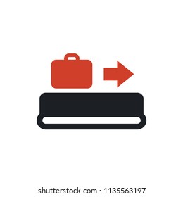 baggage conveyor vector icon