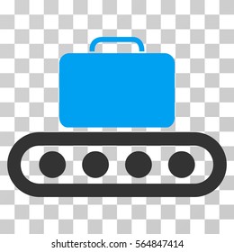 Baggage Conveyor vector pictogram. Style is flat graphic symbol.