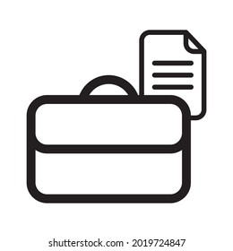 baggage document luggage work symbol flat icon
