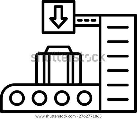 Baggage Drop Illustration vector Icon Design