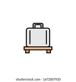 Baggage with filled line icon vector illustration