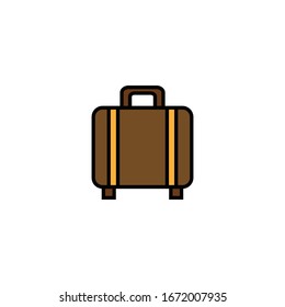 Gepäck mit ausgefülltem Vektorillustration-Icon