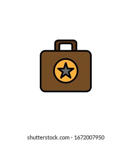 Baggage with filled line icon vector illustration