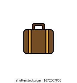 Baggage with filled line icon vector illustration