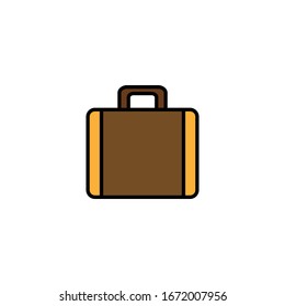 Baggage with filled line icon vector illustration