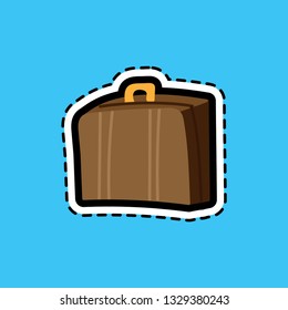 Baggage flat color illustration