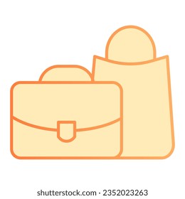 Icono plano de equipaje. Iconos naranjas a la moda en estilo plano. Diseño de gradiente de equipaje, diseñado para web y aplicación. Eps 10
