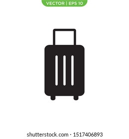 baggage flat icon vector illustration