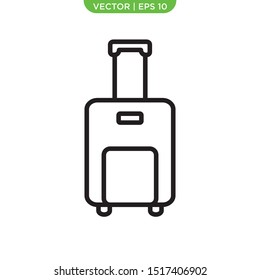 baggage flat icon vector illustration