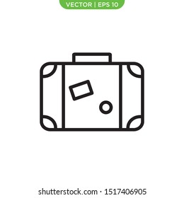 baggage flat icon vector illustration