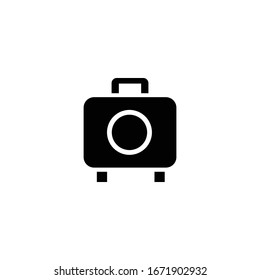 Baggage with glyph icon vector illustration