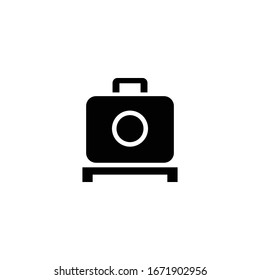 Baggage with glyph icon vector illustration