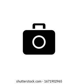 Baggage with glyph icon vector illustration