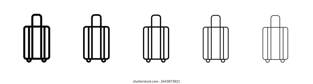 Baggage icon black and white vector sign