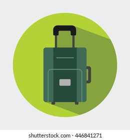 baggage icon in colorful flat design style