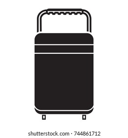 baggage icon flat black