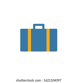 Baggage icon. Flat creative element from airport icons collection. Colored baggage icon for templates, web design and software.