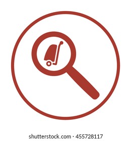 Baggage  icon. Flat design.