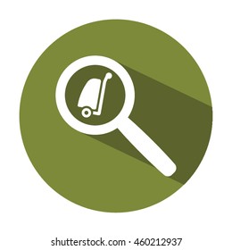 Baggage  icon. Flat design.