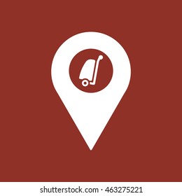 Baggage  icon. Flat design.