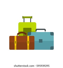 Baggage icon in flat style isolated on white background vector illustration
