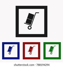 Baggage icon. flat vector illustration for web