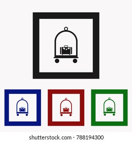 Baggage icon. flat vector illustration for web