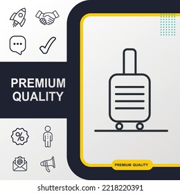 Baggage icon graphic element. Modern design.